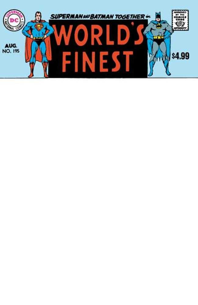 Worlds Finest Comics #195 Facsimile Edition Cover B Blank Card Stock Variant