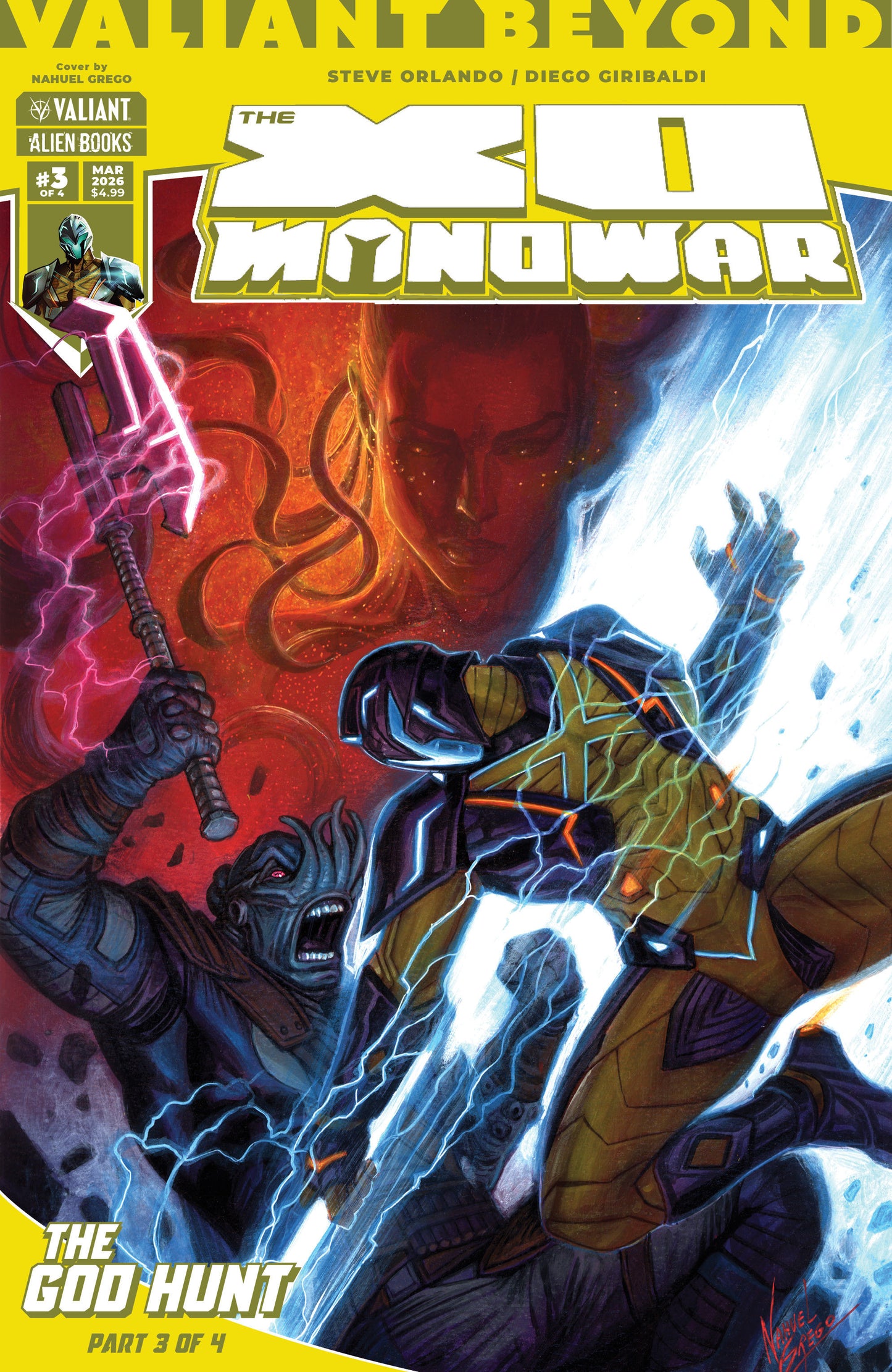 Valiant Beyond: The X O Manowar #7 The God Hunt #3 Cover A (Grego)