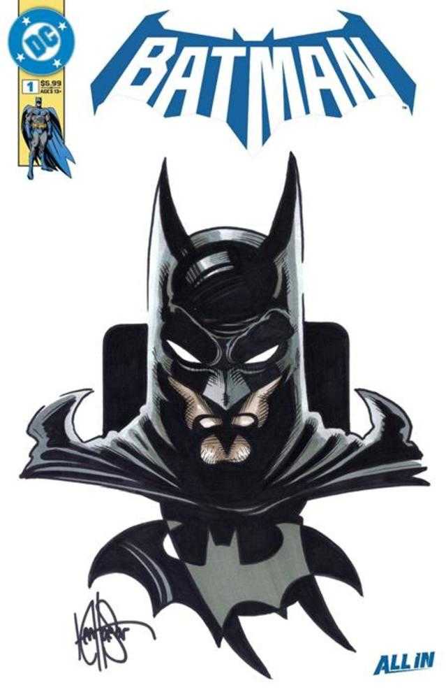 Df Batman #1 Blank Variant With A Sketch By Ken Haeser